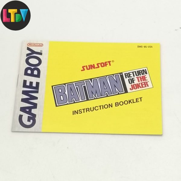 Manual Batman Game Boy