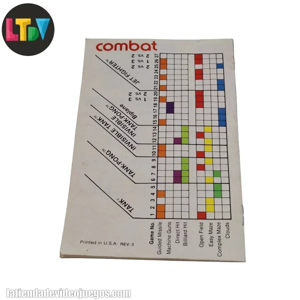 Manual Combat Atari 2600 - Imagen 2
